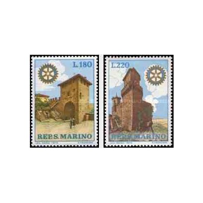 2 عدد تمبر روتاری بین المللی - سان مارینو 1970  