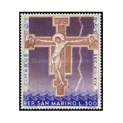 1 عدد تمبر تابلو نقاشی اثر چیمابوئه - سان مارینو 1967