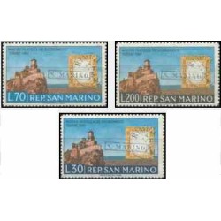 3 عدد تمبر صدمین سالگرد یکپارچه سازی ایتالیا - سان مارینو 1961