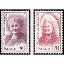 2 عدد تمبر ایسلندی های مشهور - ایسلند 1979
