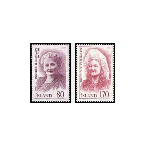 2 عدد تمبر ایسلندی های مشهور - ایسلند 1979