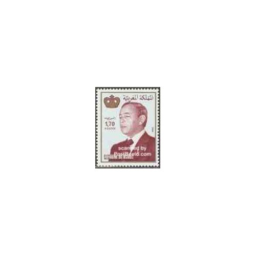 1 عدد تمبر سری پستی - سلطان حسن دوم - مراکش 1994