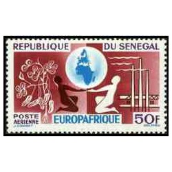 1 عدد تمبر پست هوایی اروپا آفریقا - "Europafrique" - سنگال 1964