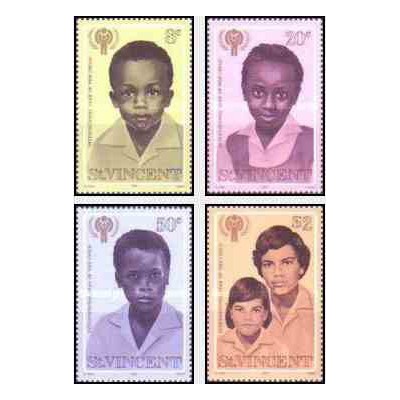 4 عدد تمبر سال بین المللی کودک - سنت وینسنت 1979   