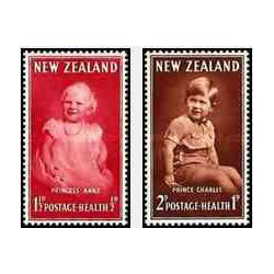 2 عدد تمبر بهداشت - نیوزلند 1952