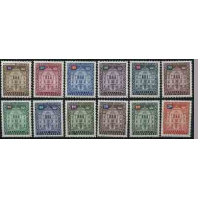 12 عدد تمبر سری پستی - خدمات - لیختنشتاین 1976 قیمت 6 یورو