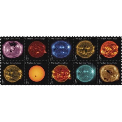10 عدد تمبر علم خورشید - خود چسب - B - آمریکا 2021 قیمت 13.7 دلار