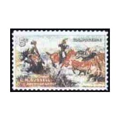 1 عدد تمبر یادبود چارلز راسل - آمریکا 1964