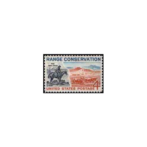 1 عدد تمبر حفاظت از محدوده - آمریکا 1961  