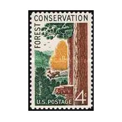 1 عدد تمبر حفاظت از جنگلها - آمریکا 1958    