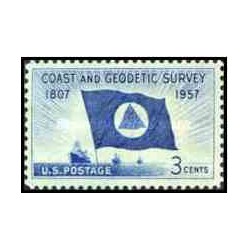 1 عدد تمبر سالگرد نقشه برداری ساحلی - آمریکا 1957