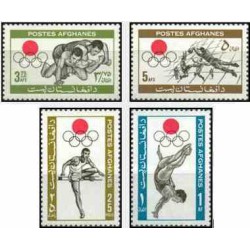 4 عدد تمبر بازیهای المپیک - توکیو ، ژاپن - افغانستان 1964    