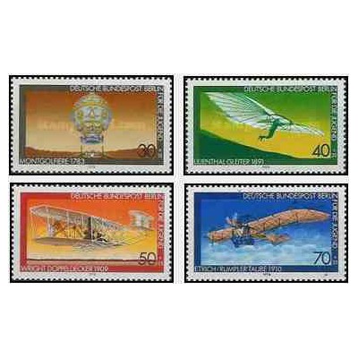 4 عدد تمبر رفاه جوانان - حمل و نقل هوایی - برلین آلمان 1978