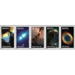 5 عدد تمبر ادوین هابل، 1889-1953 - تصاویری از تلسکوپ فضایی هابل - B - آمریکا 2000