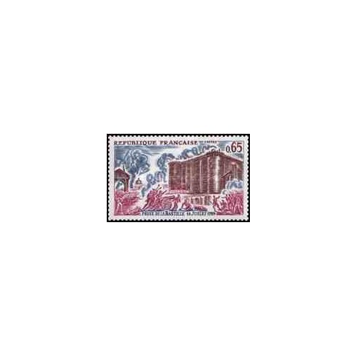 1 عدد تمبر حمله به باستیل - فرانسه 1971