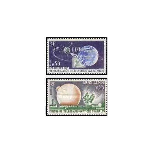  2 عدد تمبر تل استار - فرانسه 1962