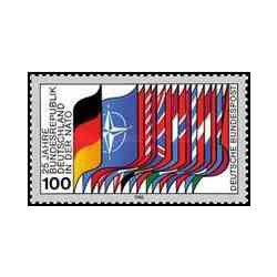 1 عدد تمبر 25مین سالگرد ورود جمهوری فدرال به ناتو - جمهوری فدرال آلمان 1980