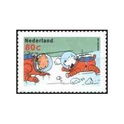 2 عدد تمبر کمیک - تن تن - هلند 1999