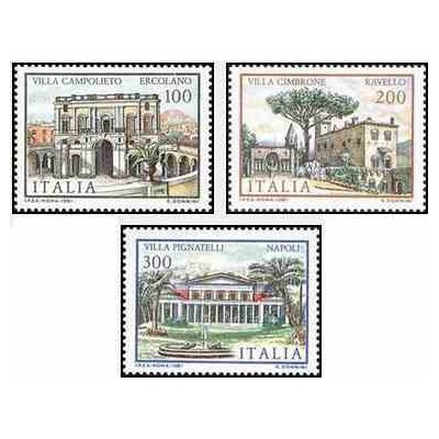 3 عدد تمبر ساختمانهای معروف - ایتالیا 1981   