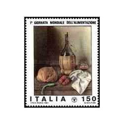 1 عدد تمبر روز جهانی غذا - تابلو نقاشی- ایتالیا 1981