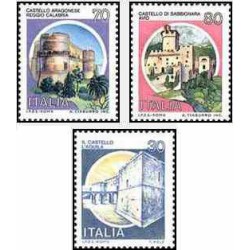 3 عدد تمبر سری پستی قلعه ها - ایتالیا 1981