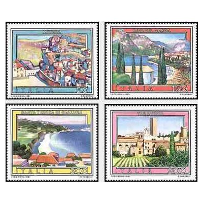 4 عدد تمبر تبلیغات گردشگری - تابلو نقاشی - ایتالیا 1981    