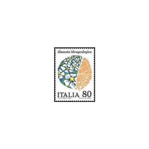 1 عدد تمبر تحقیقات آبی زمین شناسی - ایتالیا 1981   