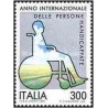 1 عدد تمبر سال بین المللی معلولین - ایتالیا 1981  