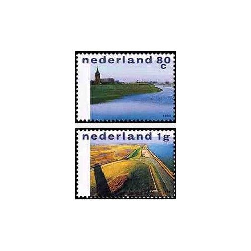 2 عدد تمبر جهانگردی - هلند 1998