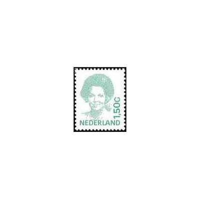1 عدد تمبر سری پستی ملکه بئاتریکس - رقم جدید - هلند 1998
