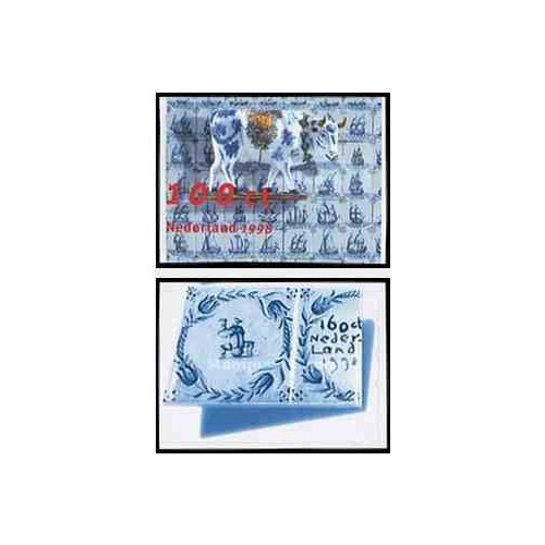 2 عدد تمبر چینی جات - خود چسب - هلند 1998