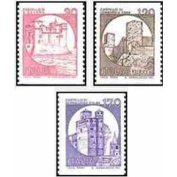 3 عدد تمبر سری پستی قلعه ها - ایتالیا 1980