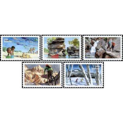 5 عدد تمبر از فضای باز عالی لذت ببرید - خود چسب - آمریکا 2020 قیمت 6.9 دلار