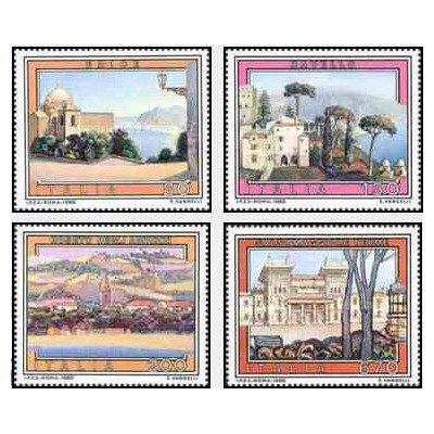 4 عدد تمبر تبلیغات گردشگری - تابلو نقاشی - ایتالیا 1980    