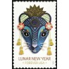1 عدد تمبر سال نو چینی - سال موش - خود چسب - آمریکا 2020