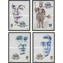 4 عدد تمبر شخصیتها - اسپانیا 1983    