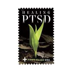 1 عدد تمبردرمان PTSD - اختلال استرس پس از سانحه - خود چسب - آمریکا 2019 