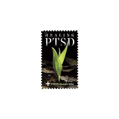1 عدد تمبردرمان PTSD - اختلال استرس پس از سانحه - خود چسب - آمریکا 2019 