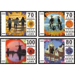  4 عدد تمبر تعطیلات - هلند 1996