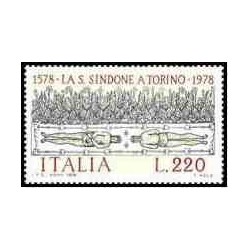 1 عدد تمبر 400مین سالگرد انتقال کفن مقدس از ساووی به تورین - ایتالیا 1978