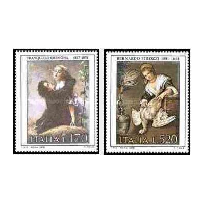 2 عدد تمبر هنر ایتالیایی - تابلو نقاشی - ایتالیا 1978     
