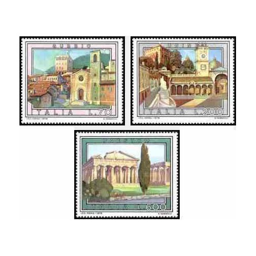 3 عدد تمبر تبلیغات گردشگری - تابلو نقاشی - ایتالیا 1978 