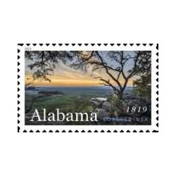 1 عدد تمبر دویستمین سالگرد ایالت آلاباما - خود چسب - آمریکا 2019