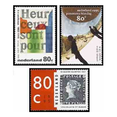 3 عدد تمبر سالگردها و رویدادها - هلند 1995   