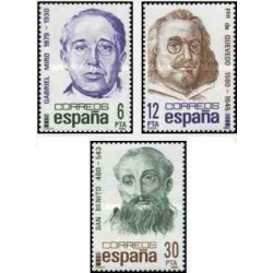  3 عدد تمبر شخصیت ها - اسپانیا 1981    