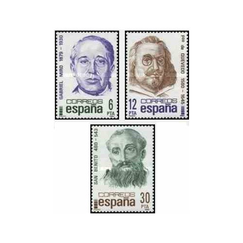  3 عدد تمبر شخصیت ها - اسپانیا 1981    