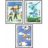 3 عدد تمبر روز تمبر با تب - ایتالیا 1977
