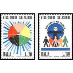 2 عدد تمبر مبلغان سیلیسیان - ایتالیا 1977     