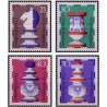 4 عدد تمبر رفاه اجتماعی - مهره های شطرنج - جمهوری فدرال آلمان 1972