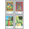 4 عدد تمبر هنر مینیاتور هند - تابلو نقاشی - جمهوری دموکراتیک آلمان 1979